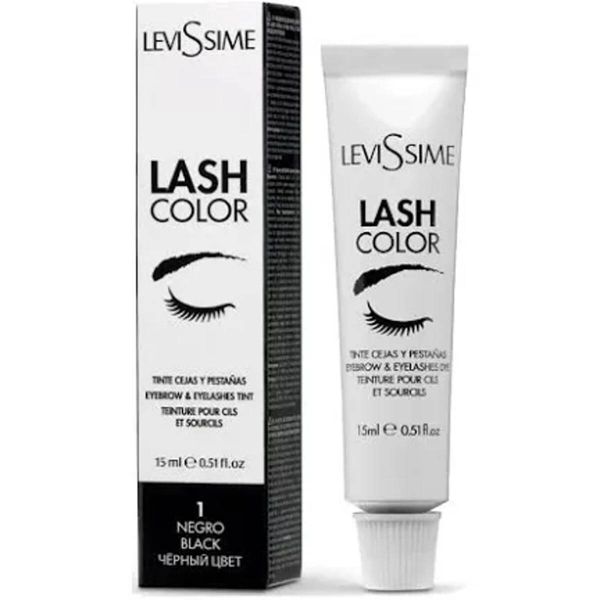 LeviSsime Eyebrow and Eyelash Tint Black 1, 15 ml