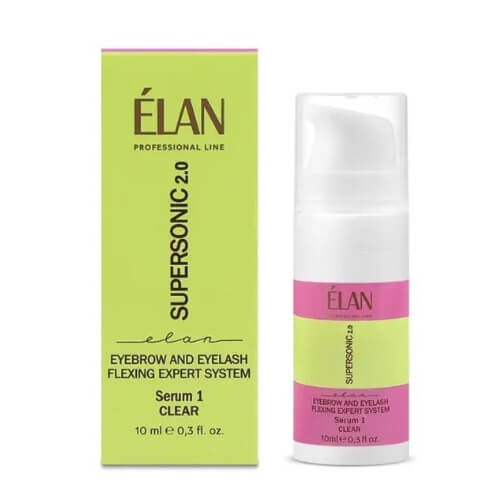 Serum 1 CLEAR for Brow & Lash Flexing SUPERSONIC 2.0 by ÉLAN, 10 ml