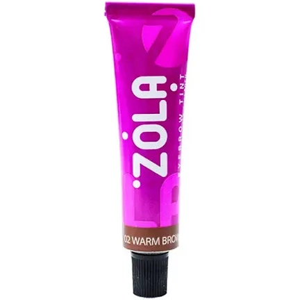 ZOLA Eyebrow Tint with Collagen – 15 ml, Shade 02 Warm Brown