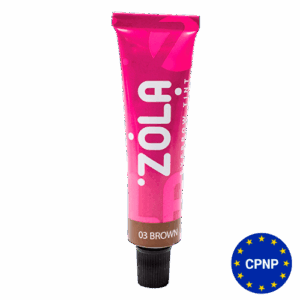 ZOLA Eyebrow Tint with Collagen – 15 ml, Shade 03 Brown