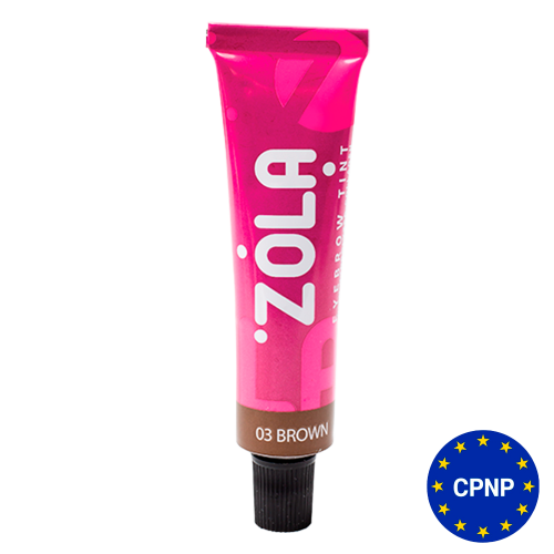 ZOLA Eyebrow Tint with Collagen – 15 ml, Shade 03 Brown